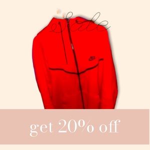 Nike Zip up hoodie red